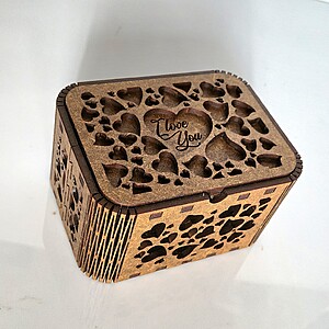 Cutie decorativă din lemn HeartBox