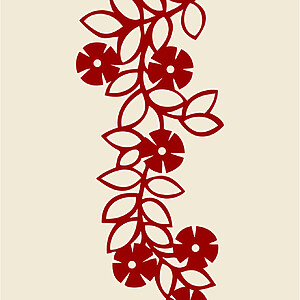 Panou decorativ cu flori stilizate