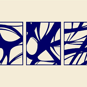 Triptic decorativ „Flux abstract