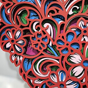 Mandala decorativă: „Inima Florilor”