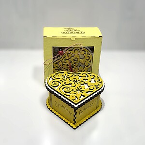 Mărţişor imioară galbenă- model floral