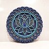 Mandala Lotus albastru/turcoaz/galben