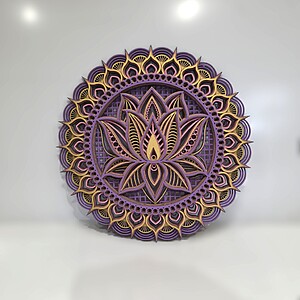 Mandala Lotus lila/galben