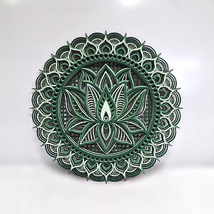 Mandala Lotus verde/verde pal