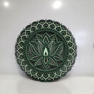 Mandala Lotus verde/verde pal