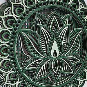 Mandala Lotus verde/verde pal